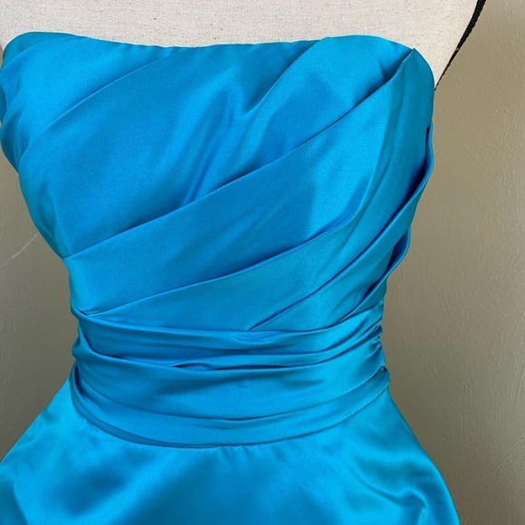 David Bridal Malibu Blue Dress. Sz 2 - Picture 5 of 10